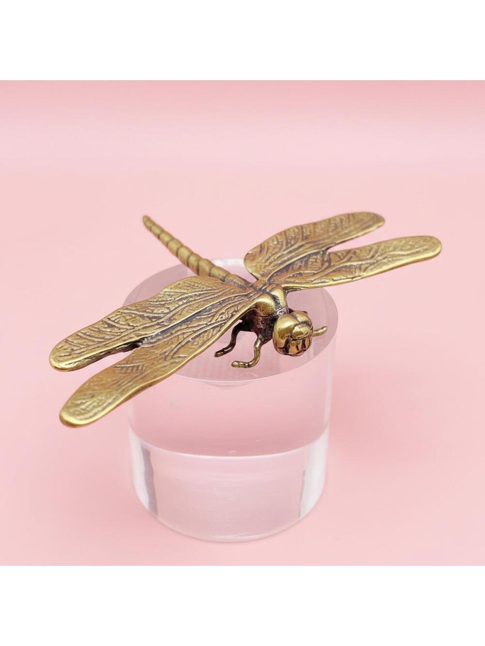 Brass Dragonfly Miniature Figurine
